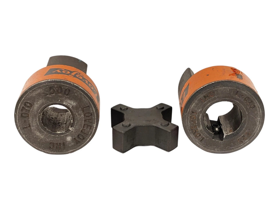Lovejoy L070 3 Piece Jaw Flexible Coupling 0.500 in X 0.625 in w/ 1/4 in Keyway