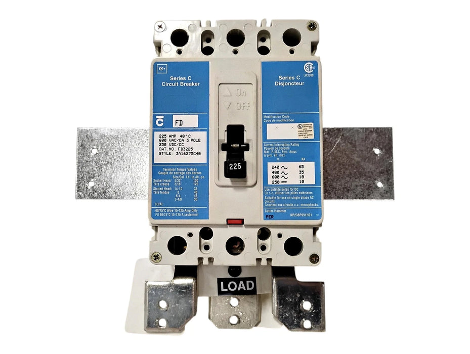 Cutler-Hammer FD3225 3A16275G40 225 A Series C Circuit Breaker