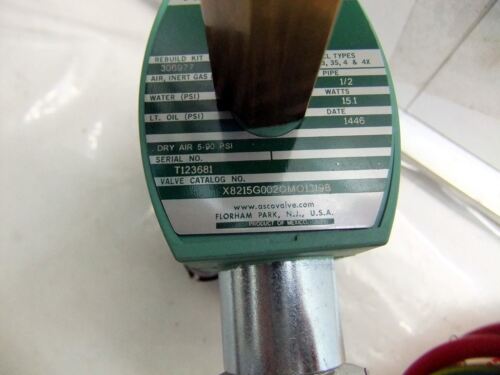 ASCO Valve X8215G002QMO13198 1/2" 110/120V