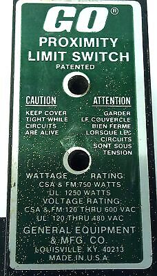 Go Switch 211130 120-480 V AC 750-1250 W Proximity Limit Switch
