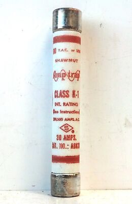 Ferraz Shawmut A6K30 30 A 600 V Class K-1 Current-Limiting Fuses - Lot of 10