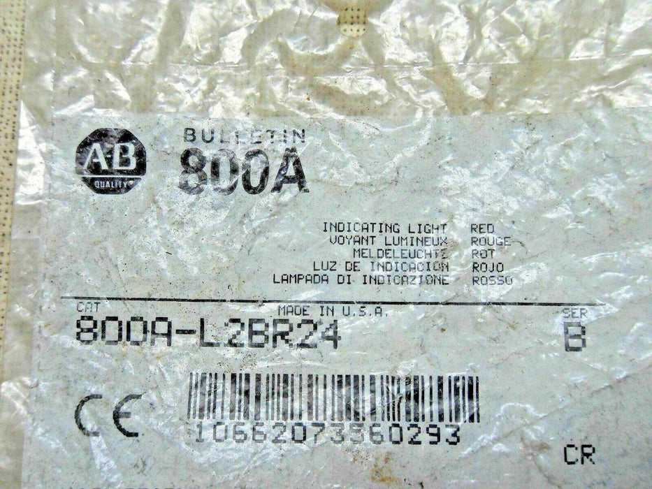 Allen-Bradley 800A-L2BR24 Ser B Red Indicating Light