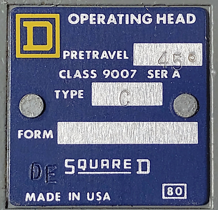 Square D 9007C Ser A Rotary Gear Limit Switch Actuator