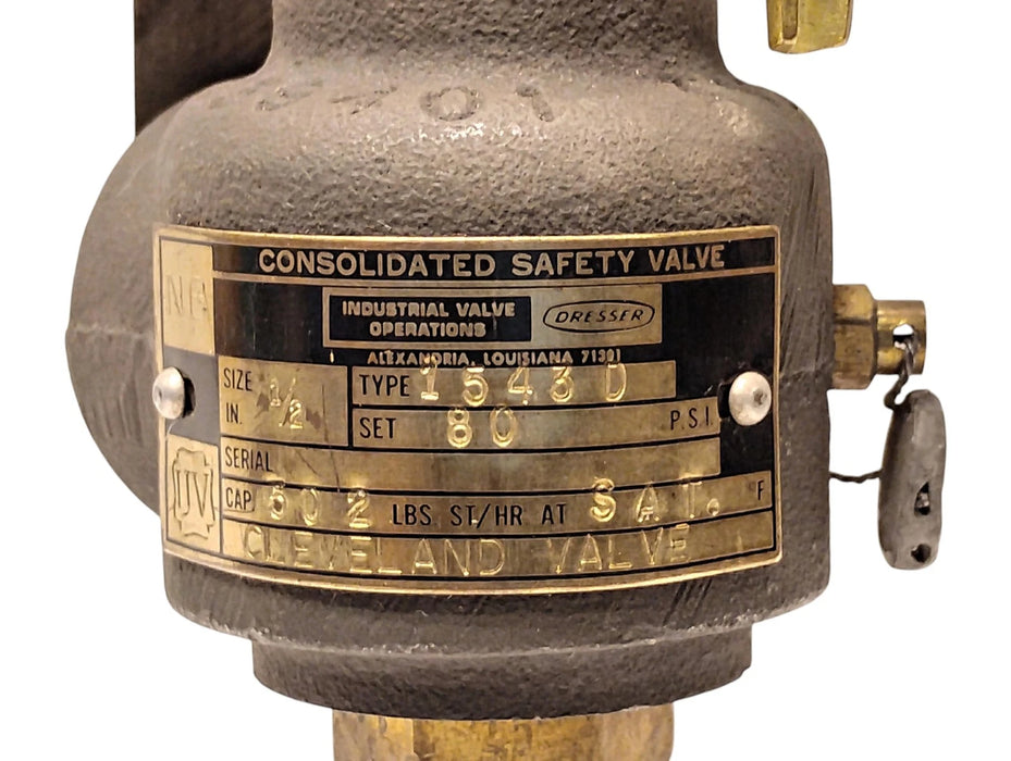 Dresser 1543D 80 psi Size 1/2 in Safety Relief Valve