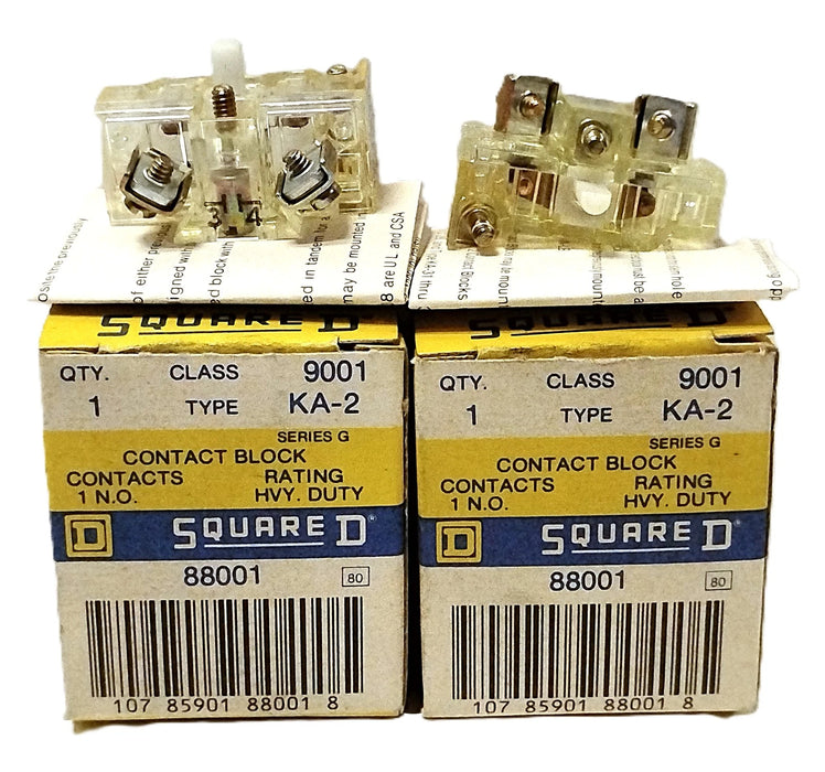 Square D 9001-KA-2 Ser G 600 V 10 A 30 mm 1 NO Contact Block