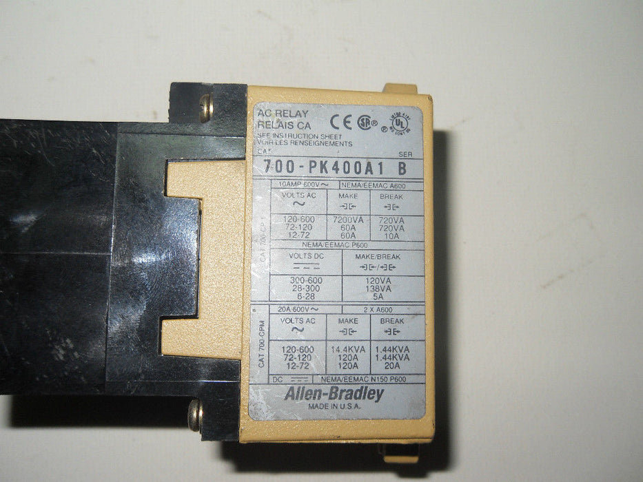 1 Allen-Bradley 700-PK400A1 RELAY