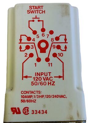 Dayton 6X602C 120 V AC Adjustable Off Delay Time Delay Relay