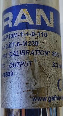 Gefran M30-G-M-P10M-1-4-0-110 Pressure Transducer