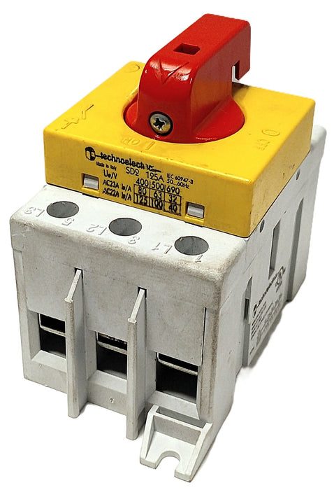 Technoelectric SDR-125-RR 600 V AC 125 A Rotary Knob Load Switch