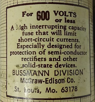 Bussmann KAC-200 KAC200 KAC 200 600 V AC 200 A Fast-Acting Rectifier Fuse
