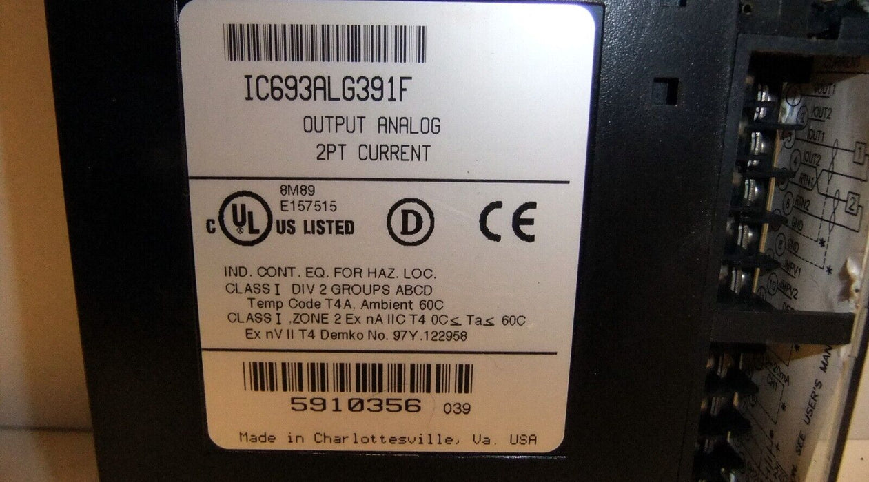 Fanuc Analog Output Module IC693ALG391