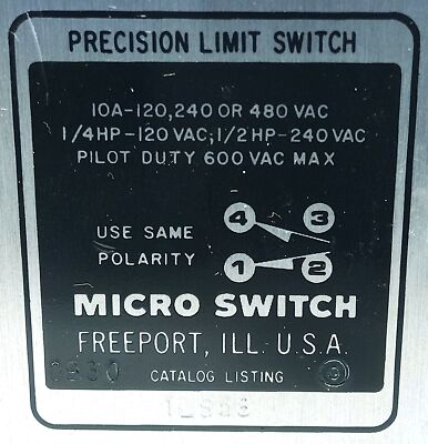 Honeywell 1LS58 120/240/480 V 10 A Rotary Gear Limit Switch w/ Actuator