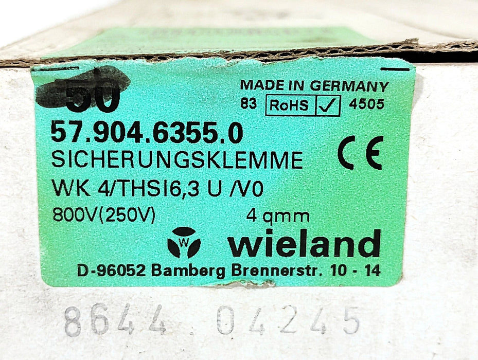 Wieland Electric 57.904.6355.0 600 V 10 A Fused Terminal Block