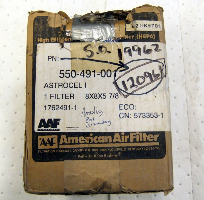 AAF 550-491-001 HIGH EFFICIENCY AIR FILTER