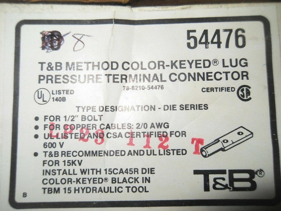 8 T&B 54476 Pressure Terminal Connectors