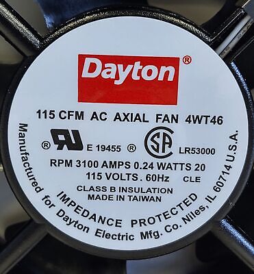 Dayton 4WT46 AC Electronic Component Fan