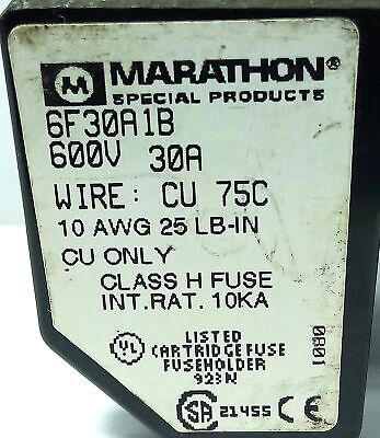 Marathon 6F30A1B 600 V 30 A Fuse holders