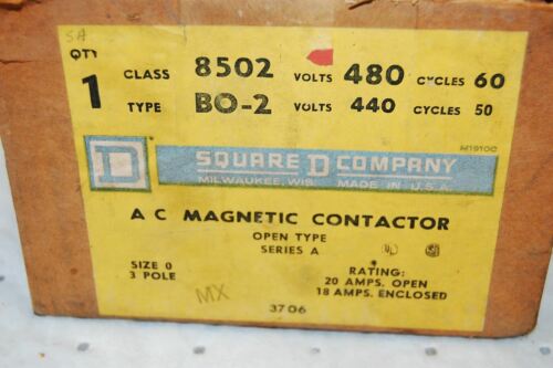 Square D CONTACTOR 8502 BO-2