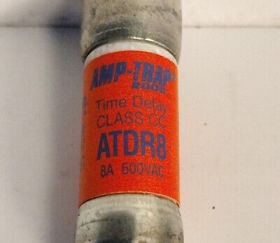 Ferraz Shawmut ATDR8 600 V AC / 300 V DC 8 A Amp-Trap Time Delay Fuse - Lot of 5
