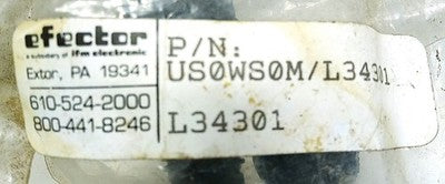 IFM Efector US0WS0M/L34301 125/150 V AC/DC 4-Pin Wireable M12 Connector