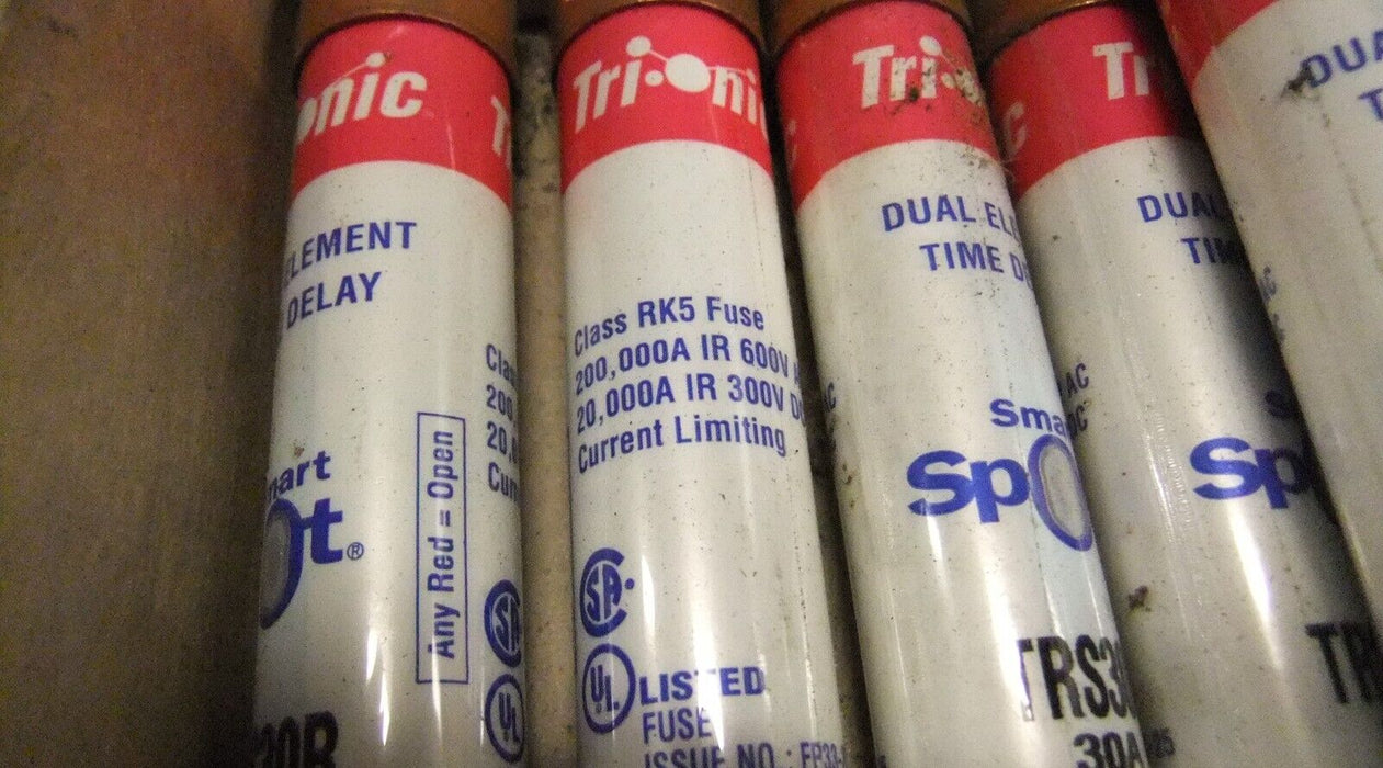 7 Ferraz Shawmut TRS30R 30A 600V Smart Spot Current Limiting Time Delay Fuse