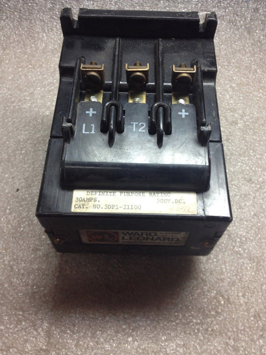 Ward Leonard 5DP1-21100 120VAC/500VDC 30 A 3 Pole Contactor