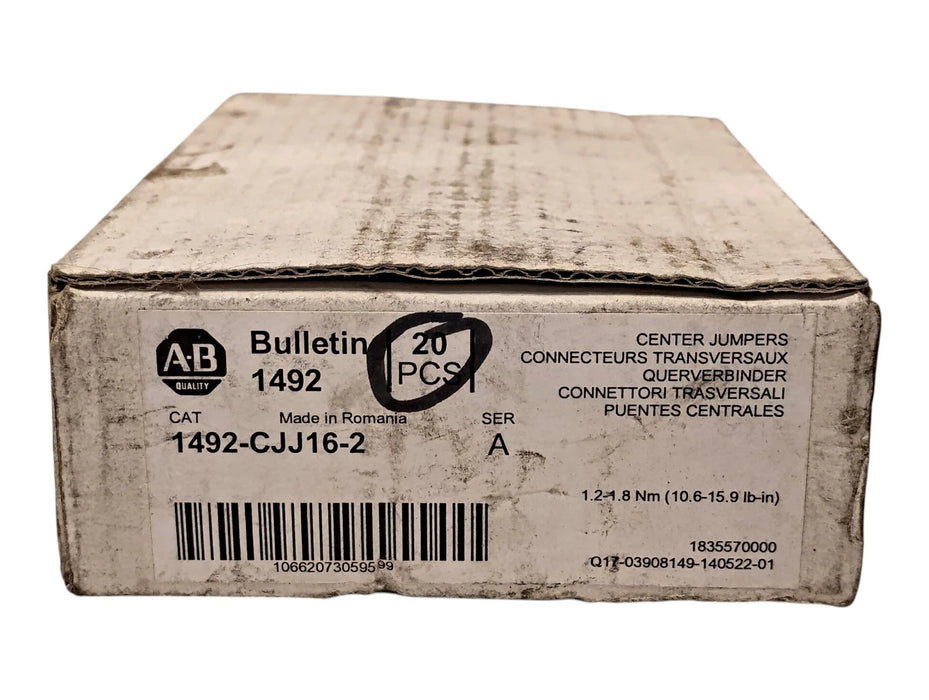 Allen-Bradley 1492-CJJ16-2 Ser A 16 mm Plug-in Center Jumper