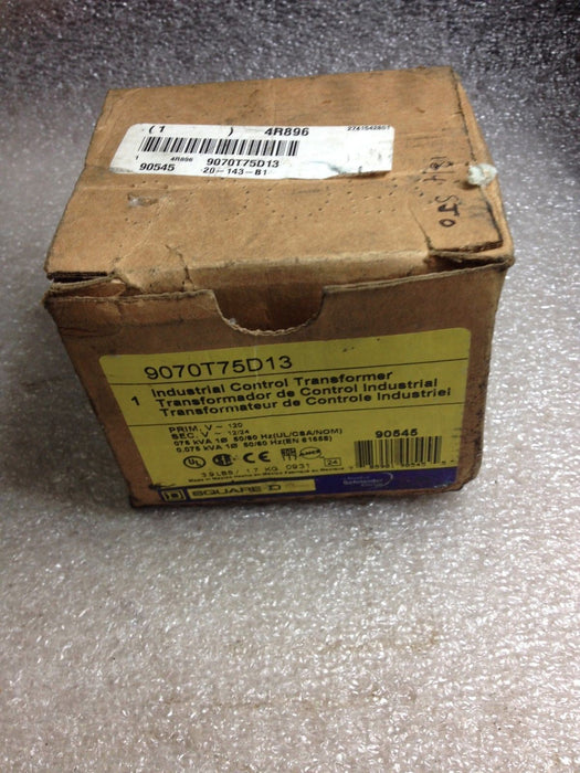 Square D 9070T75D13 Industrial Control Transformer