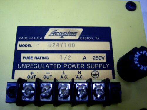 Acopian Power Supply U24Y100 1/2 A 250 V
