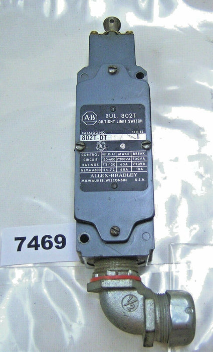 Allen-Bradley Oiltight Limit Switch 802T-DT 10A