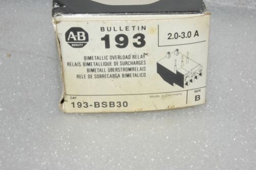 Allen-Bradley 193-BSB30 OVERLOAD RELAY