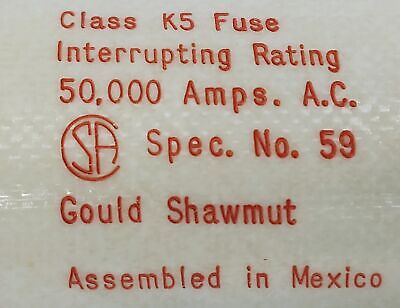 Gould Shawmut OTS600 600 V 600 A Class K5 One-Time Fuse
