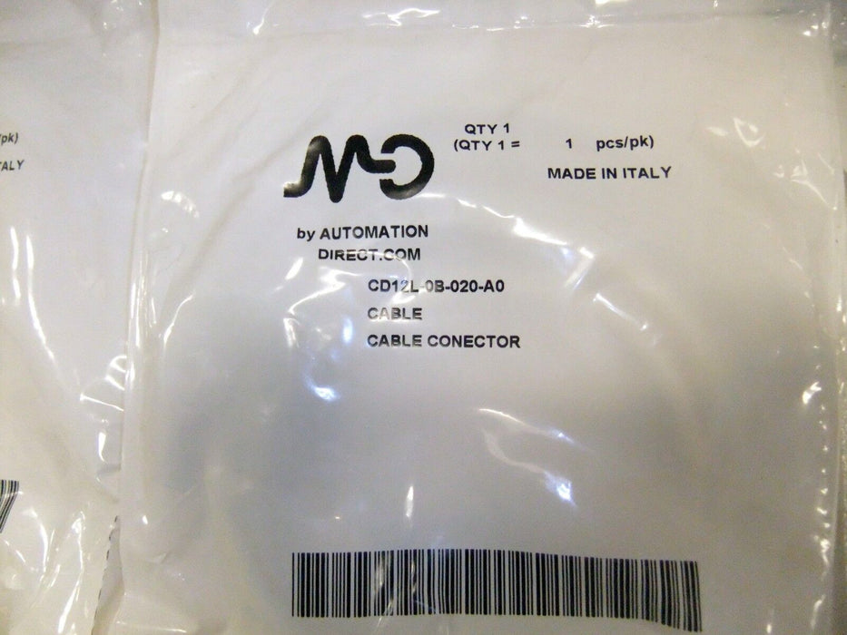 Lot of 4 Automation Direct CD12-0B-020-A0 CD08-0A-020-A1 Cable Connector