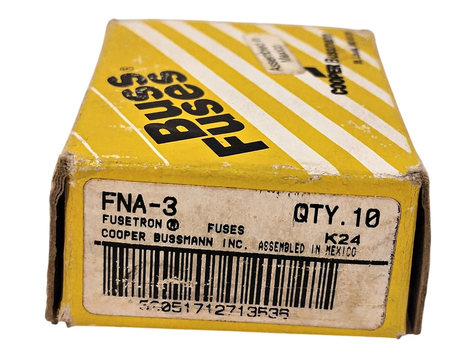 Bussmann FNA-3 125 V AC 3 A Non-Current-Limiting Time-Delay Fuses