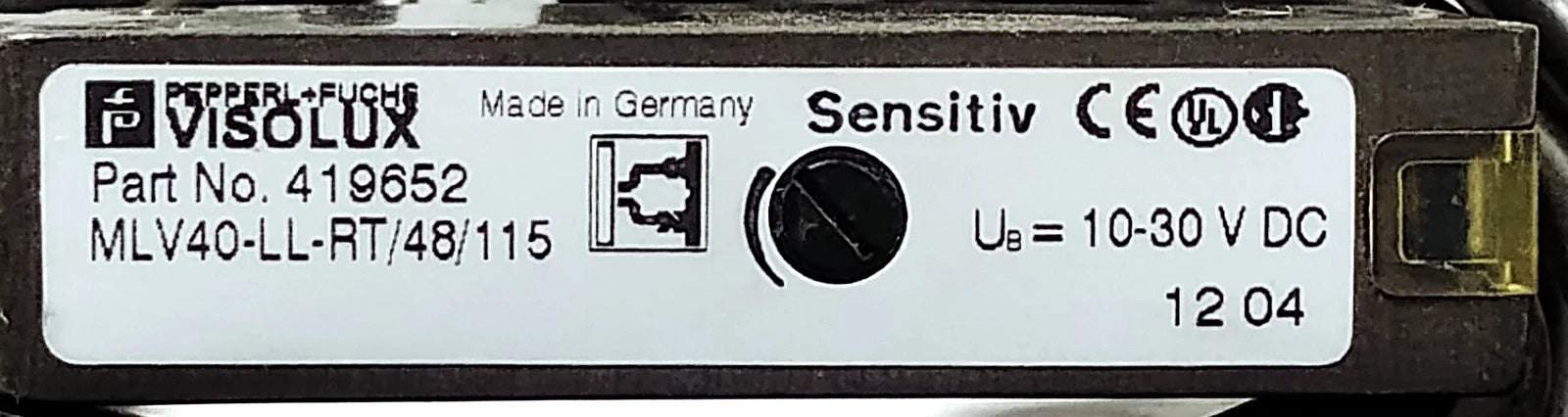 Pepperl Fuchs MLV40-LL-RT/48/115 419652 10-30 V DC Fiber Optic Sensor