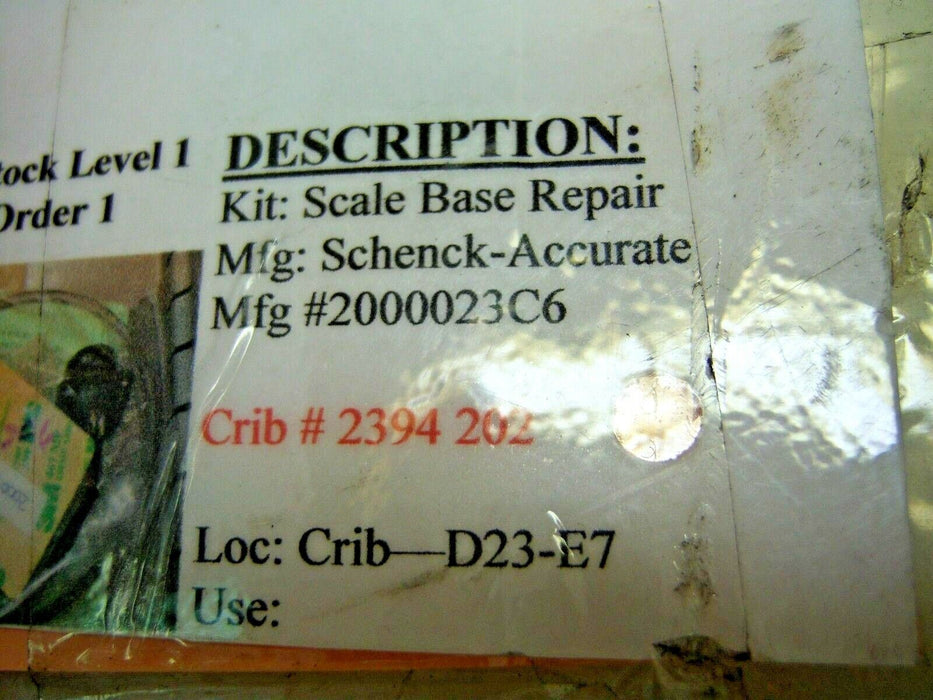 Schenck X04 Scale Base Repair Transducer 20000023C6