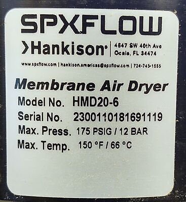 Hankison HMD20-6 Membrane Air Dryer