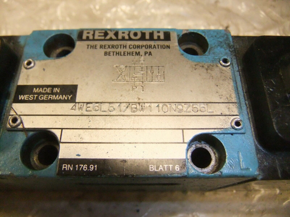Rexroth Solenoid Valve 4WE6L51/BW110N9Z55L