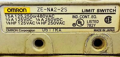 Omron ZE-NA2-2S Roller Plunger Limit Switch