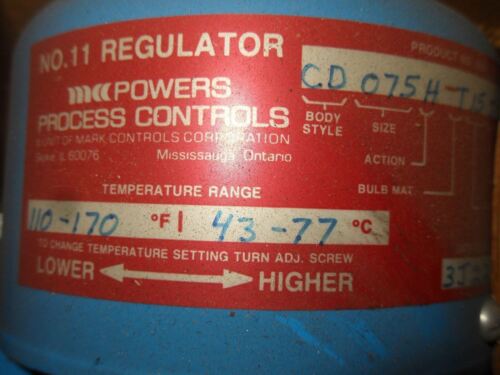 1 POWERS PROCESS CTRL 595-CD075H-T15JI05 VALVE / REGULATOR