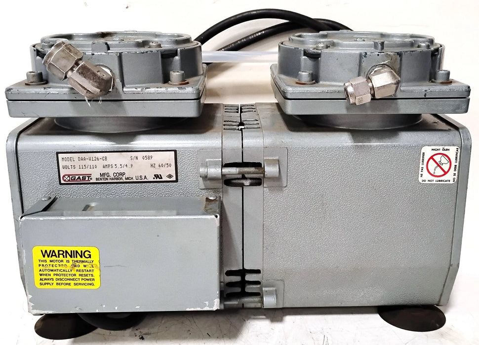 Gast DAA-V126-GB 115/110 V 5.5/4.9 A Diaphragm Air Compressor Vacuum Pump