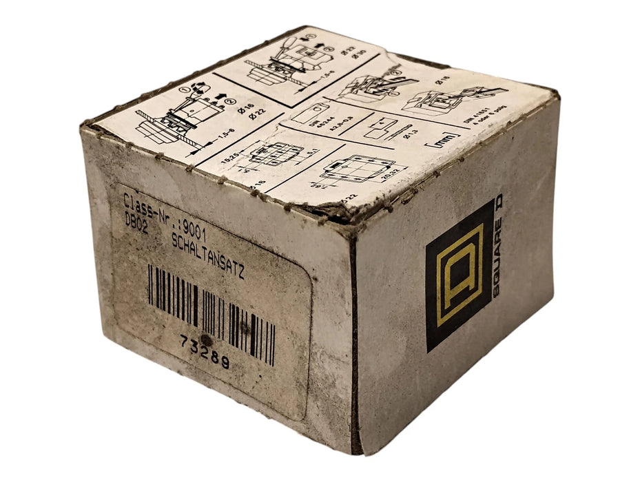 Square D 9001-DB02 220/380/500V AC 8/6/4 A Contact Block
