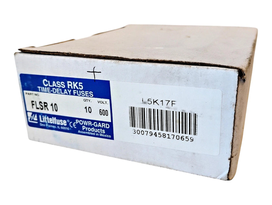 Littelfuse FLSR010 FLSR10 10 A 600 V Class RK5 Time-Delay Fuse - Box of 10