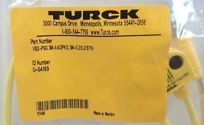 Turck VB2-PSG 3M-0.4/2PKG 3M-0.2/0.2/S719 Splitter Cable/Cordset Assmebly