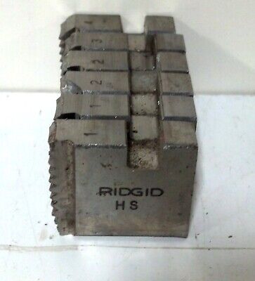 Ridgid 37935 1.5" NPT 12R HS Right Hand Stainless Steel Pipe Dies - Set of 6