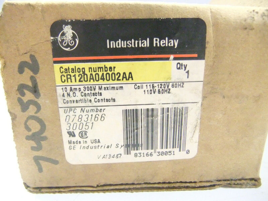 GE Industrial Relay CR120A04002AA