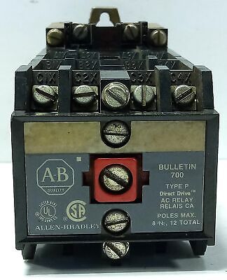Allen-Bradley 700-P1200A1 Series A Industrial Control Relay w/ 115/120 V AC Coil