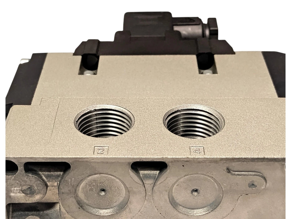 SMC VFS4110-5DZ Solenoid Valve w/ 24 V DC Coil and Manifold