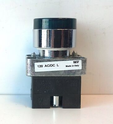 AutomationDirect GCX1202-120L 120 V AC/DC Green Flush LED Illuminated Pushbutton