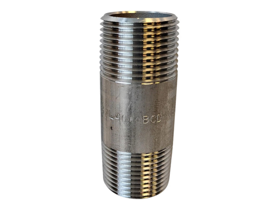Merit Brass 4112-250 4012-250 3/4" x 2-1/2" MNPT Sch 40 304 SS Pipe Nipple